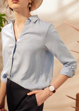 [수입명품ST여성의류] 210430-38OO TOP 매듭데님셔츠