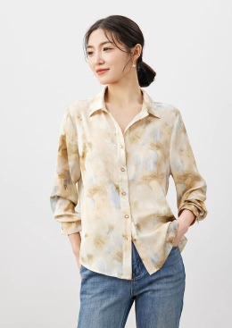[수입명품ST여성의류] 240204-11MM TOP 스프링 쿼츠 멀베리실크 셔츠