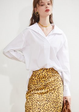 [수입명품ST여성의류] 220307-10OO TOP 화이트 라펠 와이드셔츠